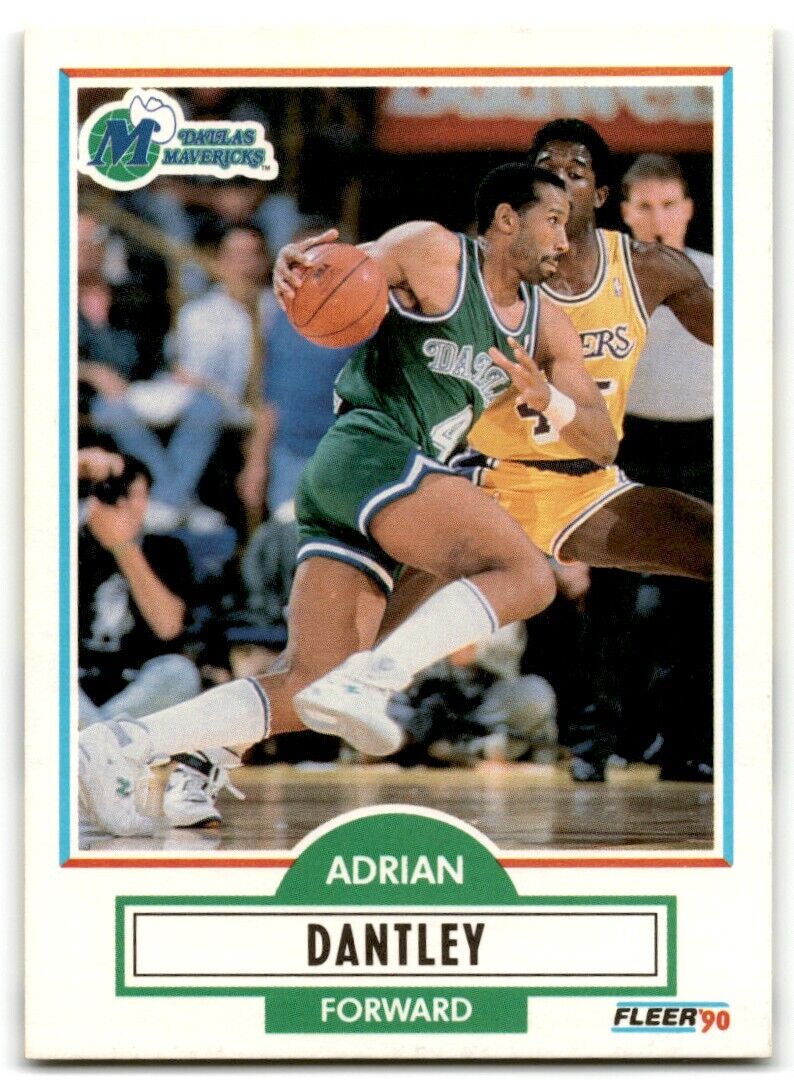 1990-91 Fleer Adrian Dantley Dallas Mavericks #39