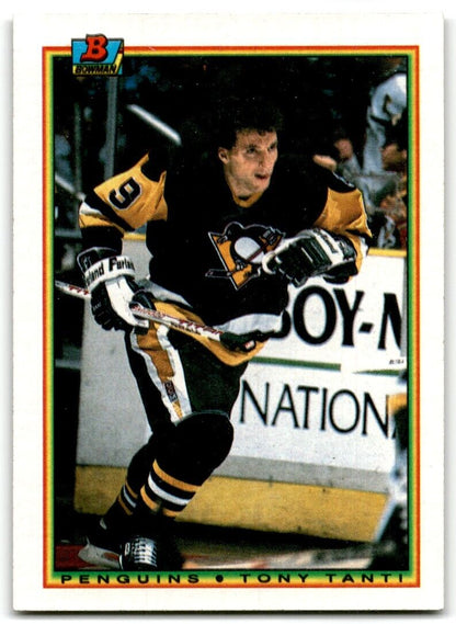 1990-91 Bowman Tony Tanti Pittsburgh Penguins #213