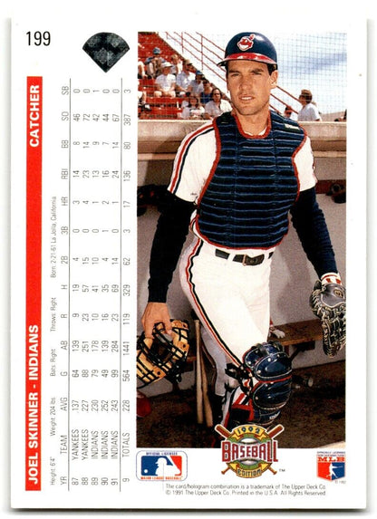 1992 Upper Deck Joel Skinner Cleveland Indians #199