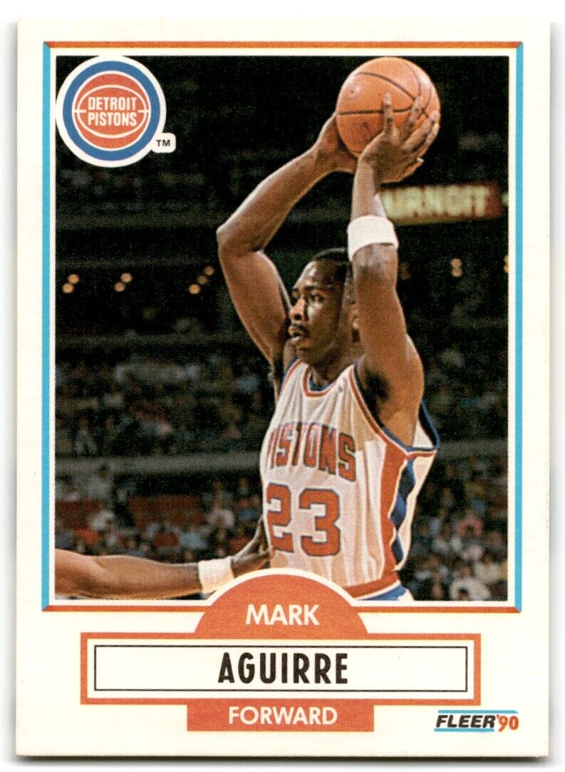 1990-91 Fleer Mark Aguirre Detroit Pistons #54