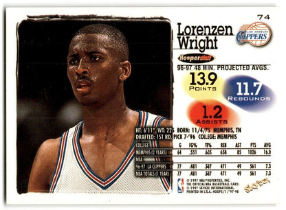 1997-98 Hoops Lorenzen Wright Los Angeles Clippers #74