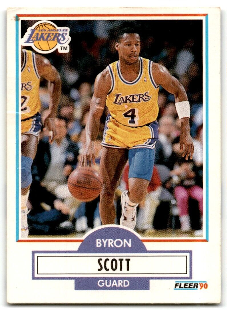 1990-91 Fleer Byron Scott Los Angeles Lakers #94