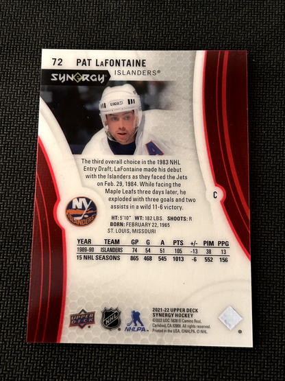 2017-18 Upper Deck Synergy Pat Lafontaine New York Islanders #72