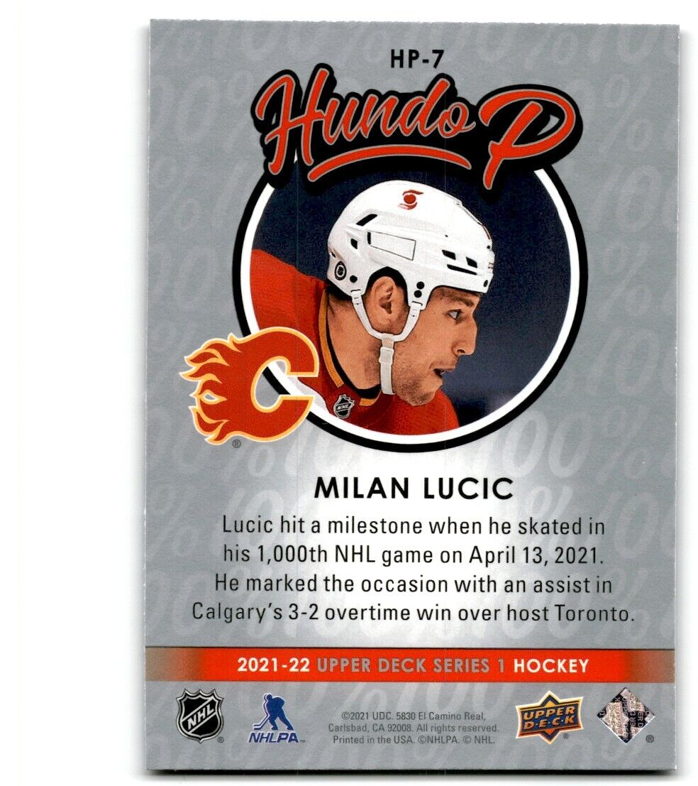 2021-22 Upper Deck Hundo P Milan Lucic Calgary Flames #HP-7