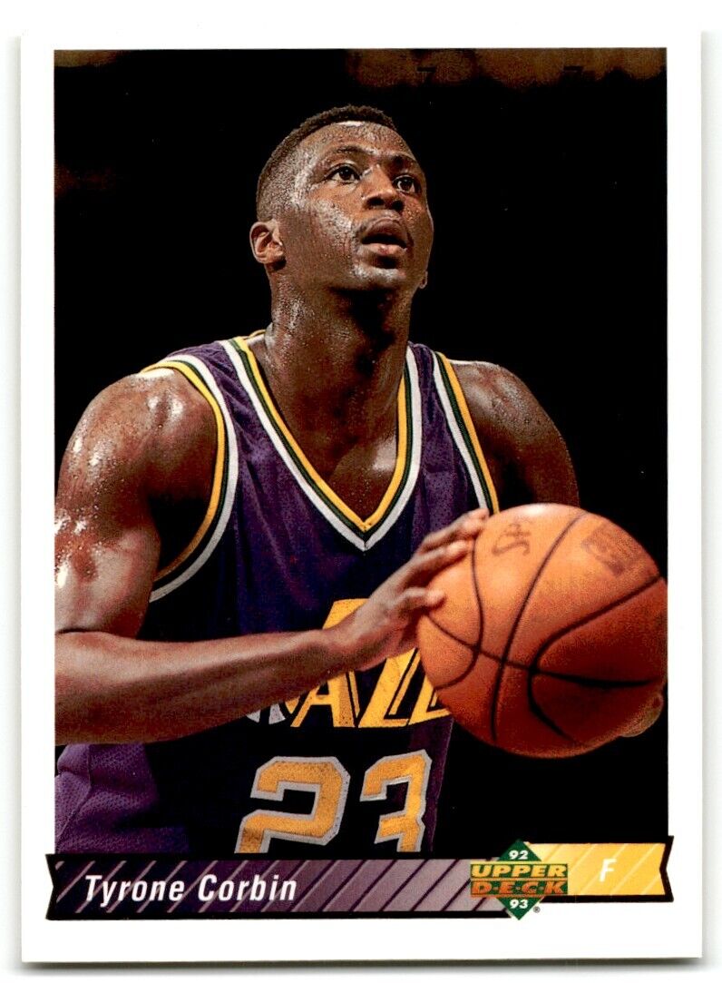 1992-93 Upper Deck Tyrone Corbin Utah Jazz #100B