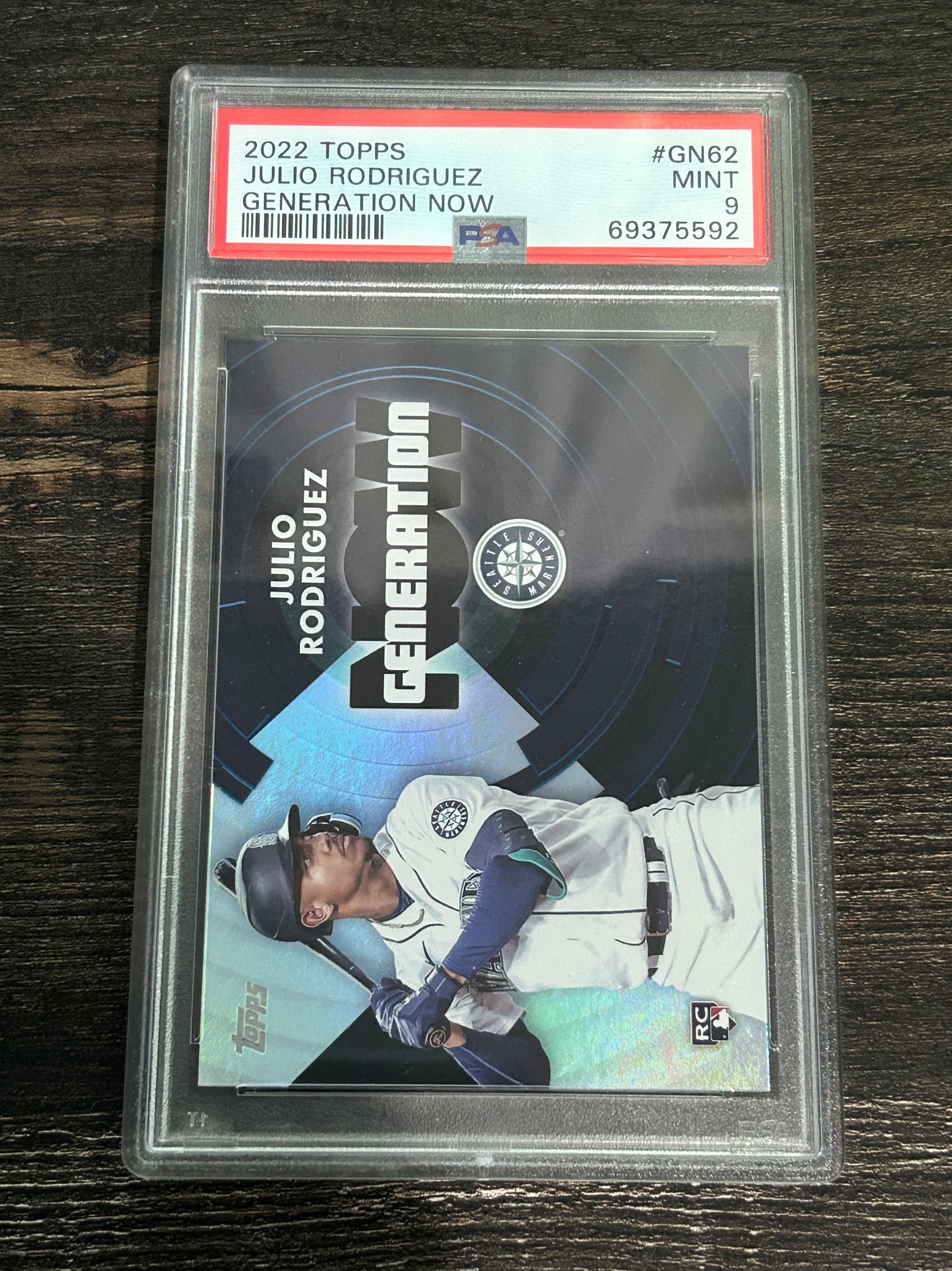 2022 Topps Update Julio Rodriguez RC Generation Now GN-62 Seattle Mariners PSA 9