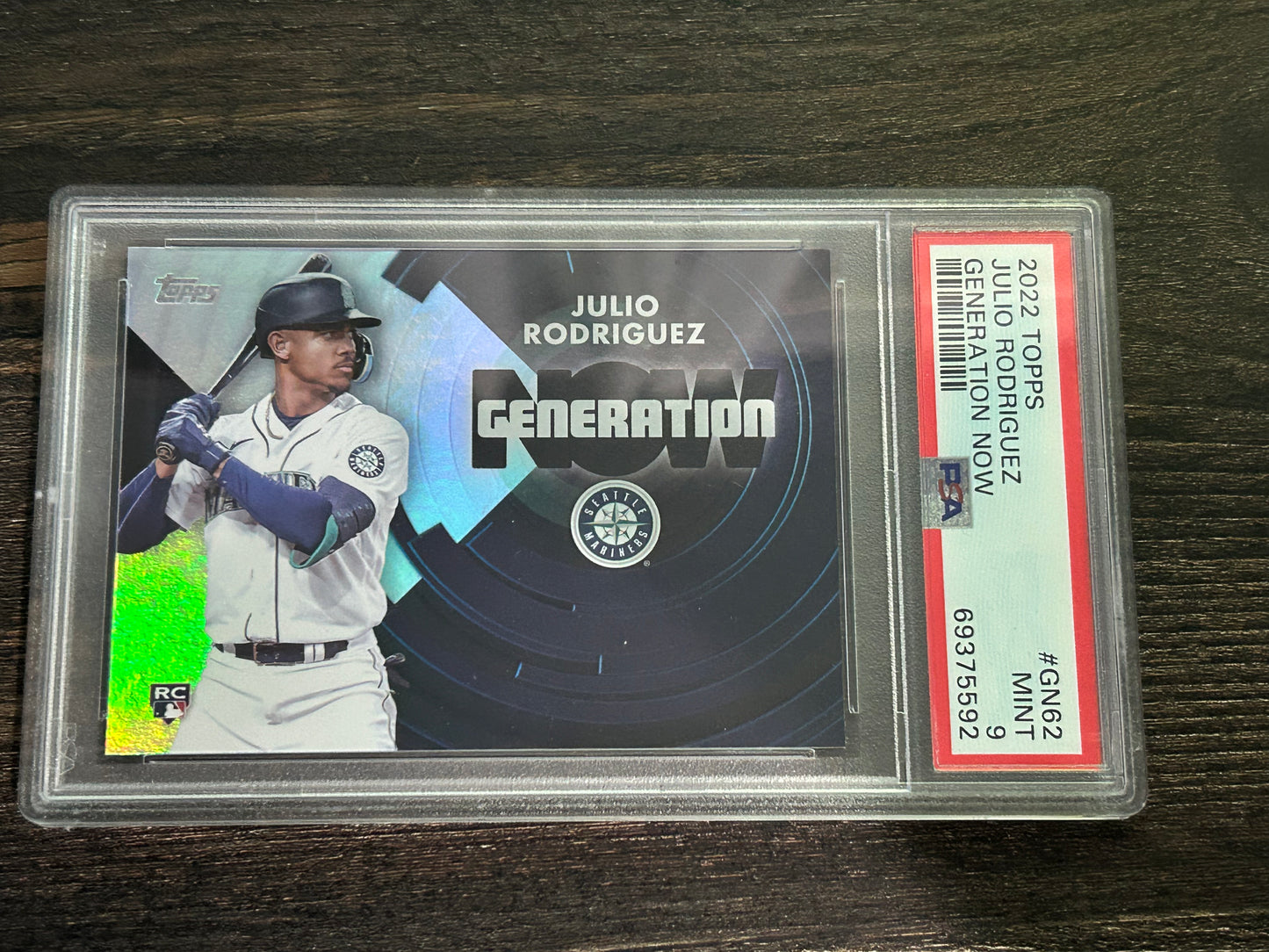 2022 Topps Update Julio Rodriguez RC Generation Now GN-62 Seattle Mariners PSA 9