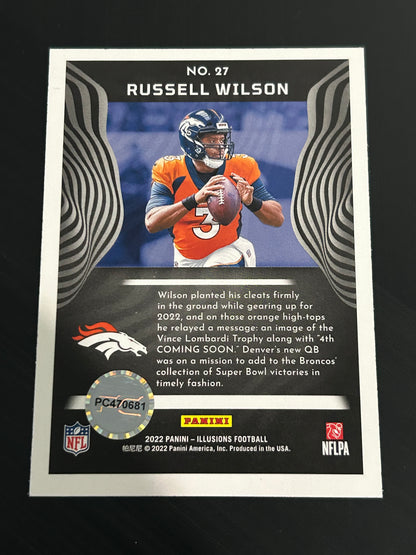 2022 Illusions Football Base #27 Russell Wilson - Denver Broncos AUTO COA