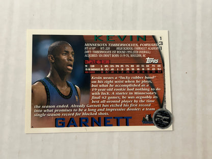 1996-97 Topps: #131 Kevin Garnett NM-MT AUTO COA